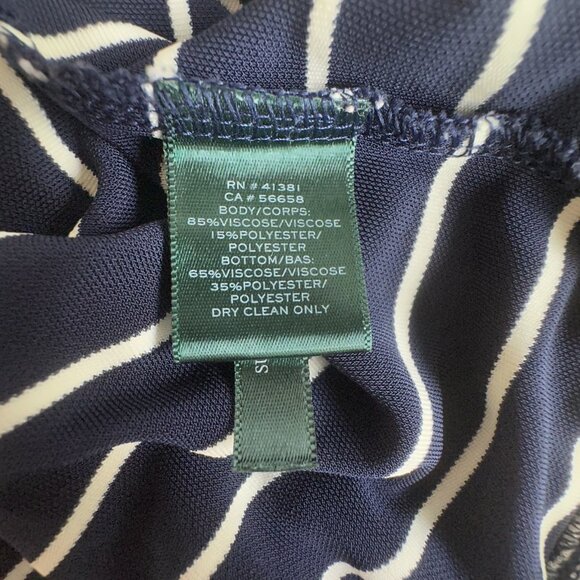 Lauren Ralph Lauren Shirt Womens 1X Striped Long Sleeve Layered Hem Top Blouse - Picture 8 of 9